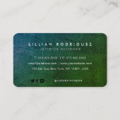 Carte De Visite Texture de dégradé vert émeraude unique Abstraite (Dos)