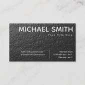Carte De Visite Texture de feuille noire (Dos)