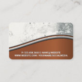 Carte De Visite Texture de fond | Marron | QR (Dos)