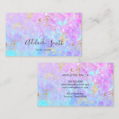 Carte De Visite texture de gemme opale pourpre (Devant / Derrière)