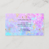 Carte De Visite texture de gemme opale pourpre (Dos)