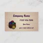 Carte De Visite Texture de Kitting de panier de fil (Devant)