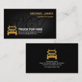 Carte De Visite Texture de la maille de fil Camion d'or Monogramme (Devant / Derrière)