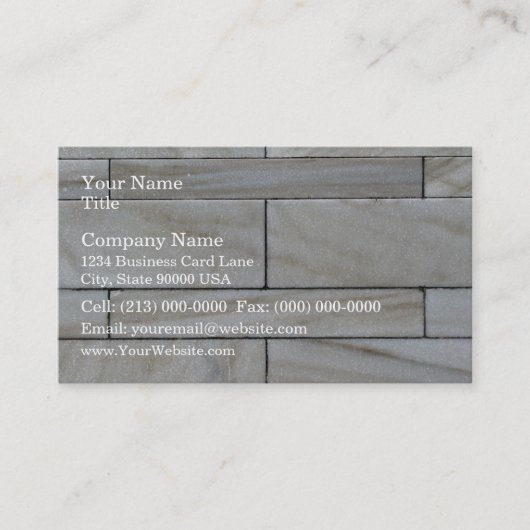 Carte De Visite Texture De La Tuile Mur De Pierre Empilée (Devant)