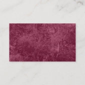 Carte De Visite Texture de l'arbre à bouleau - Maroon de Crimson (Dos)