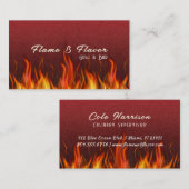 Carte De Visite Texture de lave ardente et flammes (Devant / Derrière)