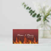 Carte De Visite Texture de lave ardente et flammes (Debout devant)