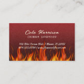 Carte De Visite Texture de lave ardente et flammes (Dos)