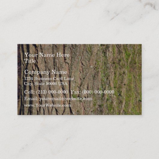 Carte De Visite Texture de l'écorce d'arbre (Devant)