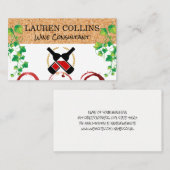 Carte De Visite Texture de liège | Vins et vignes (Devant / Derrière)