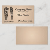 Carte De Visite Texture de lin de l'ancienne photographie (Devant / Derrière)