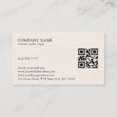 Carte De Visite Texture de lin naturel (Dos)