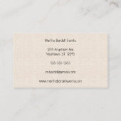 Carte De Visite Texture de lin naturel (Dos)