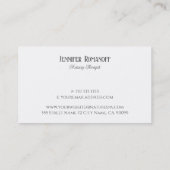 Carte De Visite Texture de lin noir Spa naturel (Dos)