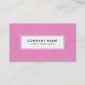 Carte De Visite Texture de lin rose sur fond blanc (Devant)