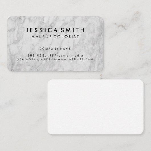 Carte De Visite Texture de marbre (Devant / Derrière)