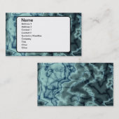 Carte De Visite Texture de marbre de turquoise (Devant / Derrière)