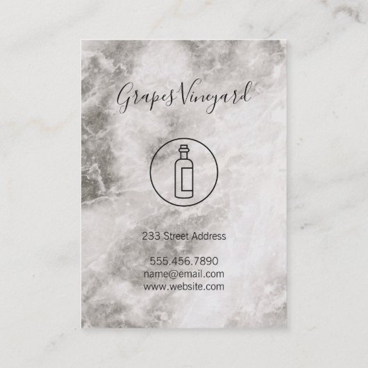 Carte De Visite Texture de marbre de vin (Dos)
