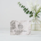 Carte De Visite Texture de marbre de vin (Debout devant)