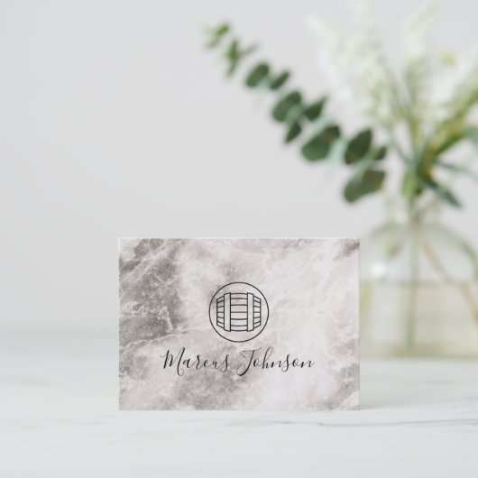 Carte De Visite Texture de marbre de vin (Debout devant)