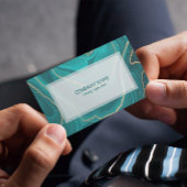 Carte De Visite Texture de marbre liquide turquoise