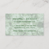 Carte De Visite Texture de marbre vert (Dos)