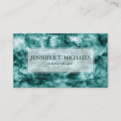 Carte De Visite Texture de marbre vert-foncé (Devant)