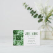 Carte De Visite Texture de marbre verte (Debout devant)