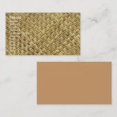 Carte De Visite Texture de motif d'armure de panier (Devant / Derrière)