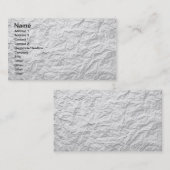 Carte De Visite Texture de papier chiffonnée pour l'arrière - plan (Devant / Derrière)