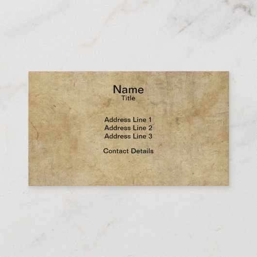 Carte De Visite Texture de parchemin (Devant)