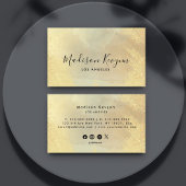 Carte De Visite Texture de Parties scintillant en pierre d'or