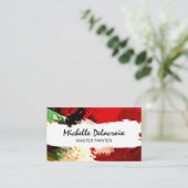 Carte De Visite Texture de peinture | Arrière - plan créatif artis (Debout devant)