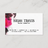 Carte De Visite Texture de peinture artistique | Verre à vin (Dos)