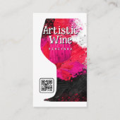 Carte De Visite Texture de peinture artistique | Verre à vin (Devant)