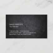 Carte De Visite Texture de Pierre noire professionnelle de constru (Dos)