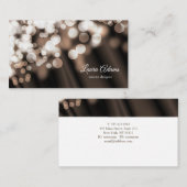 Carte De Visite Texture de soie de style de Bokeh. Texte (Devant / Derrière)