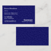 Carte De Visite Texture de sous-croissance feuillue - Bleu foncé (Devant / Derrière)