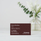 Carte De Visite Texture de sous-croissance feuillue - Brown foncé (Debout devant)