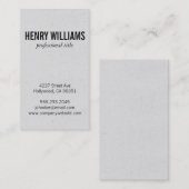 Carte De Visite Texture de spectre (verticale) (Devant / Derrière)