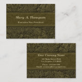 Carte De Visite Texture de stuc de vert olive (Devant / Derrière)