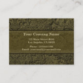 Carte De Visite Texture de stuc de vert olive (Dos)