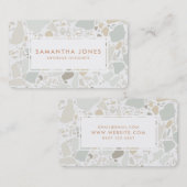Carte De Visite Texture de terrazzo Conception intérieure simple m (Devant / Derrière)
