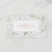 Carte De Visite Texture de terrazzo Conception intérieure simple m (Dos)