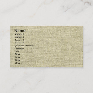 Carte De Visite Texture de toile de lin naturelle