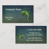 Carte De Visite Texture de toile foncée de Gecko (Devant / Derrière)