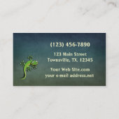 Carte De Visite Texture de toile foncée de Gecko (Dos)