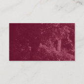 Carte De Visite Texture des arbres - Maroon de Crimson (Dos)