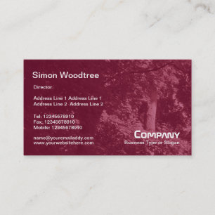 Carte De Visite Texture des arbres - Maroon de Crimson