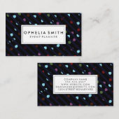 Carte De Visite Texture des bandes et des points chic (Devant / Derrière)